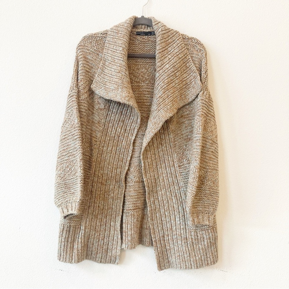 Prana Sukie Open Cardigan Sweater Knit Heavyweight Collard  Long Drape  XS